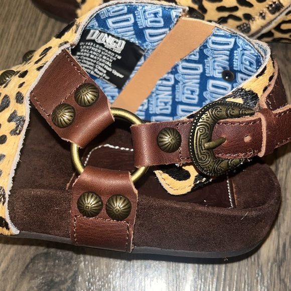 Dingo women’s Sage Brush Leopard Print Sandals with Brown Accents size 7 - Picture 5 of 12